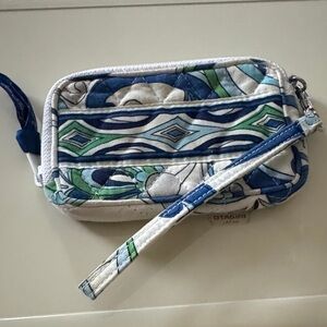 Otagiri Blue and Green Geometric Clutch